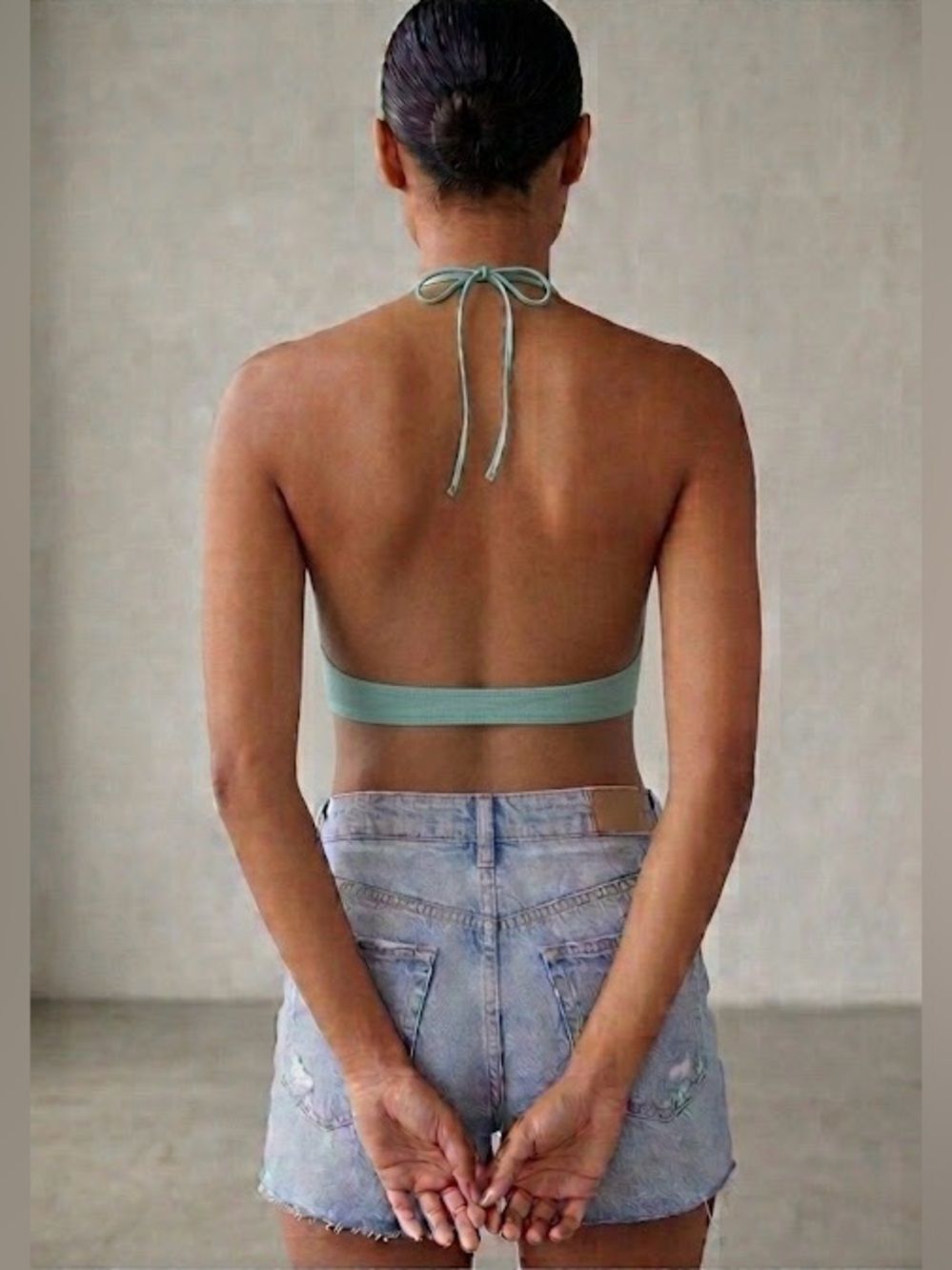 Urban Outfitters Out from Under Teal Halter Top XS-S Beachy Vacation Festival - Picture 5 of 10